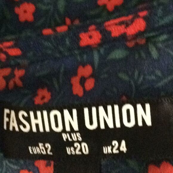 Fashion Union poppy Shift Bow sleeve dress Size 20 - Picture 7 of 8